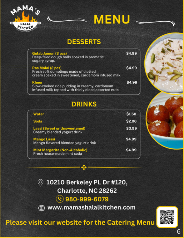 MAMAS HALAL KITCHEN MENU